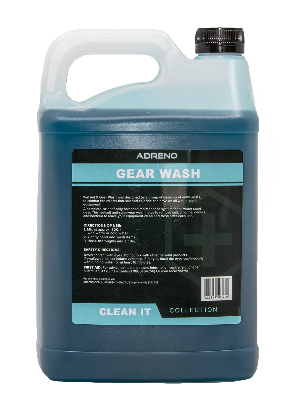 ADRENO 5 Liter Wetsuit and Scuba Gear Wash - Gentle Cleaning Solution for Diving, Surfing, and Water Sports Equipment Maintenance