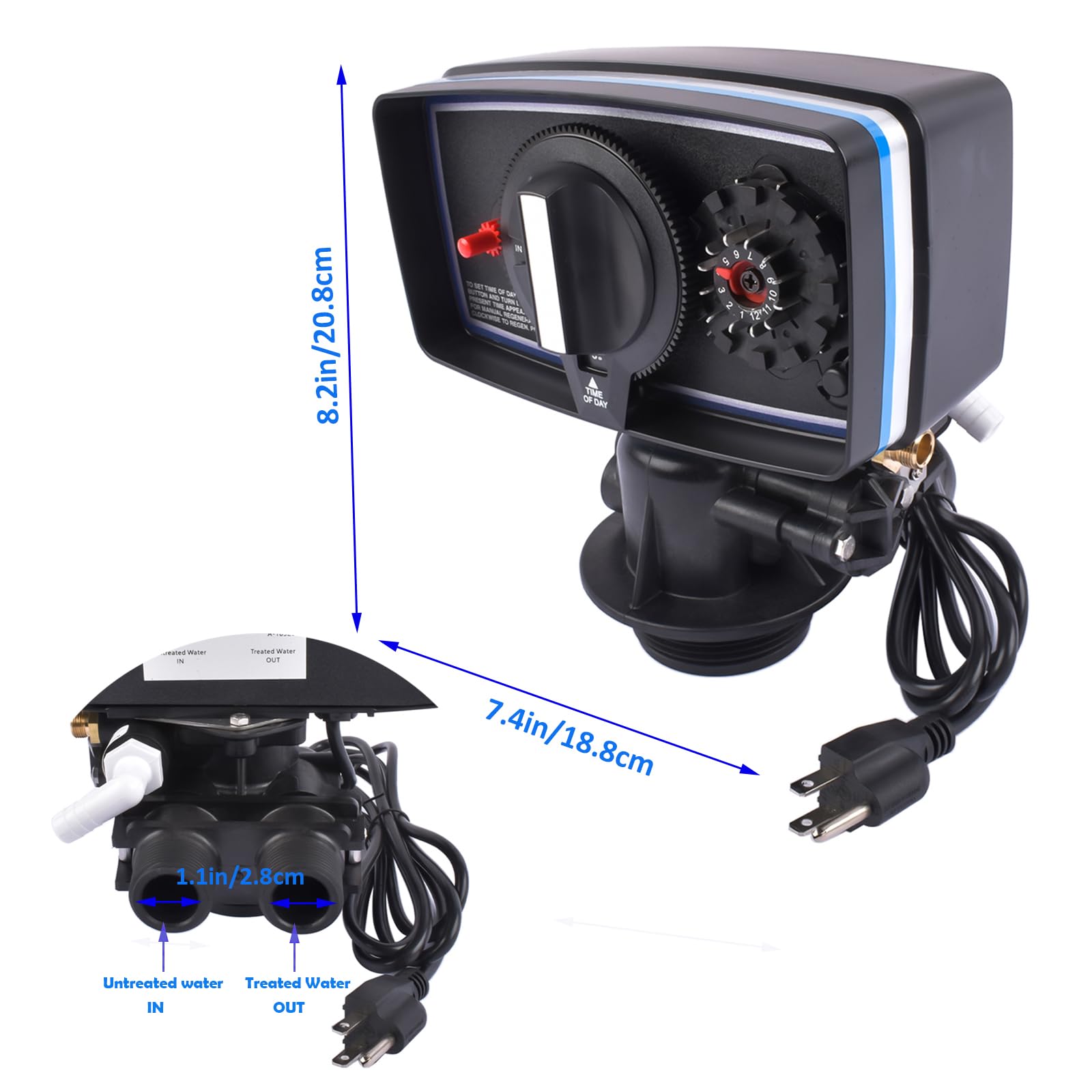 5600 Water Softener Timer - 12-Day Digital Timer Control Valve for 9