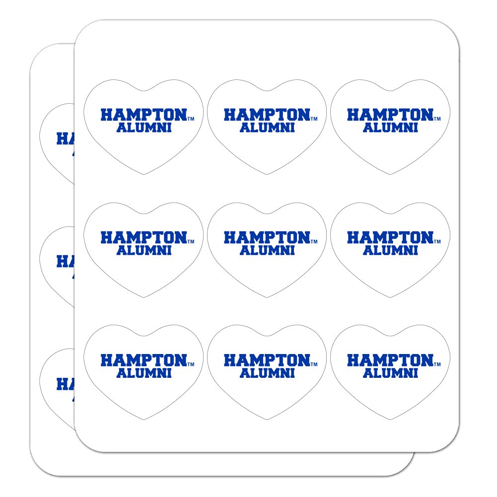 Hampton University Pirates Alumni Heart Shaped Planner Stickers - Scrapbook & Craft Supplies for DIY Projects, School Memories, and Gift Decoration