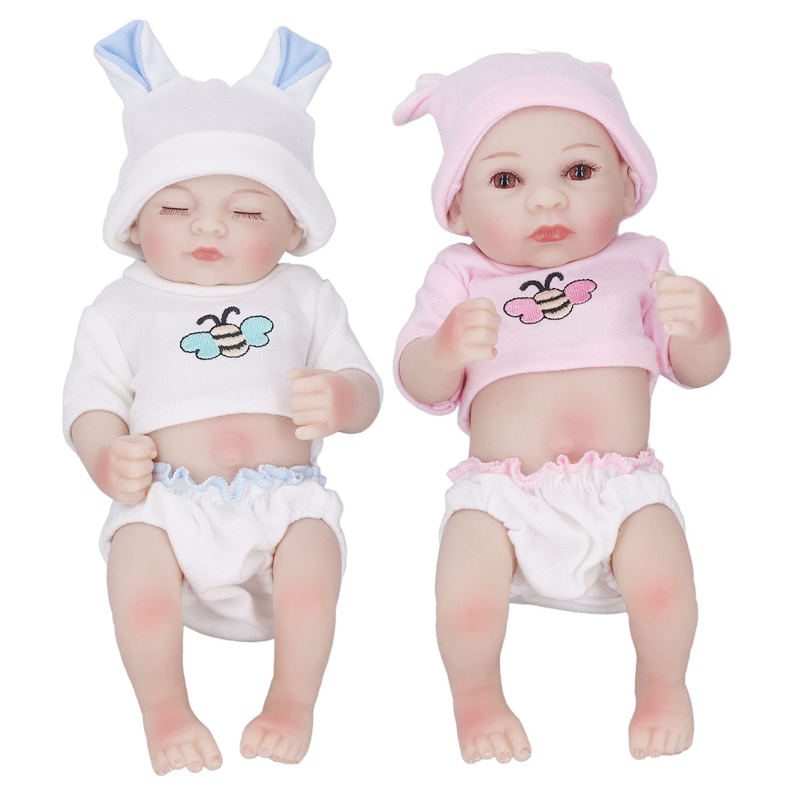 11in Realistic Silicone Baby Doll - Waterproof Girl Toy for Home Play