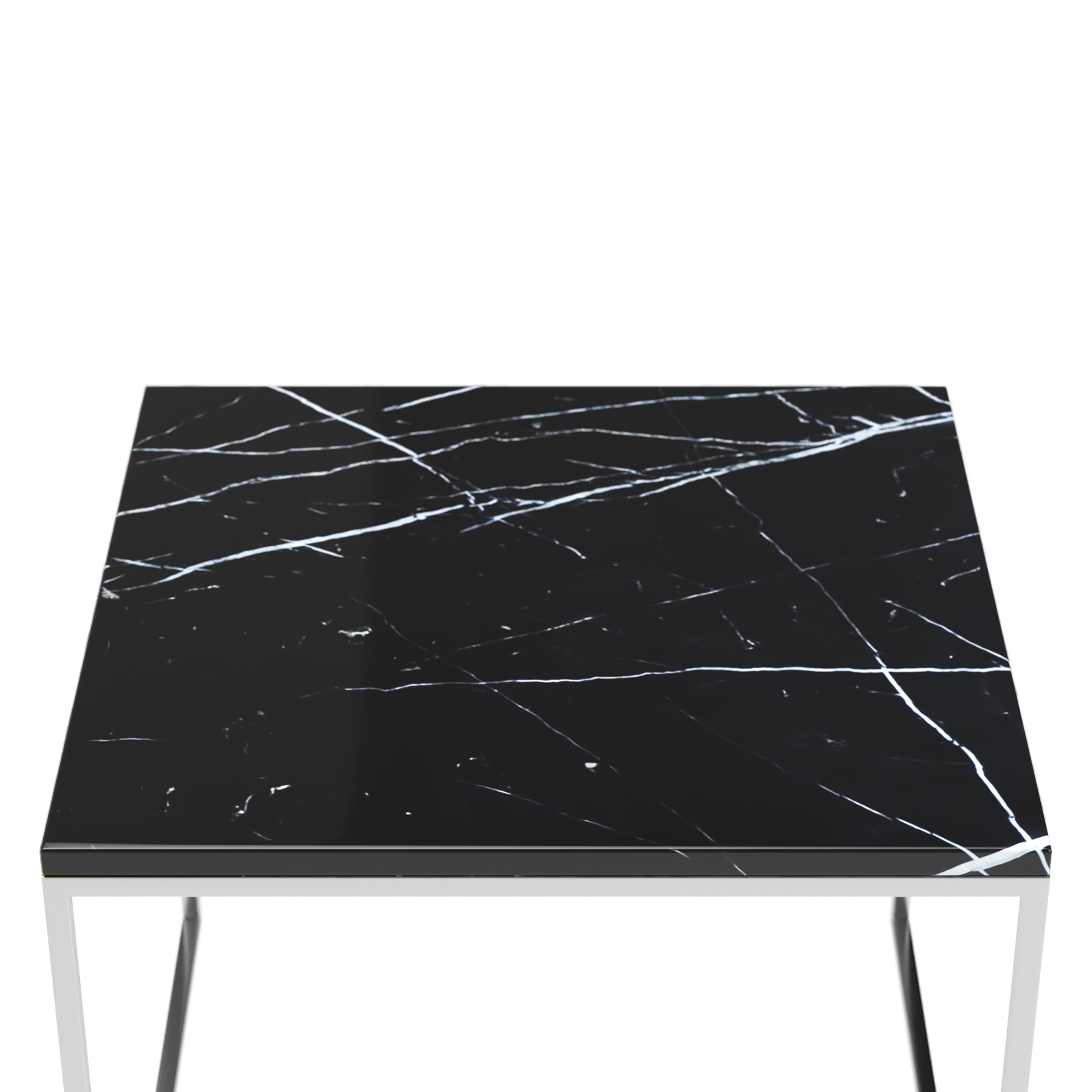 Camille Marble Side Table - Elegant Round End Table with Natural Stone Top | Perfect for Living Room, Bedroom, or Office Decor