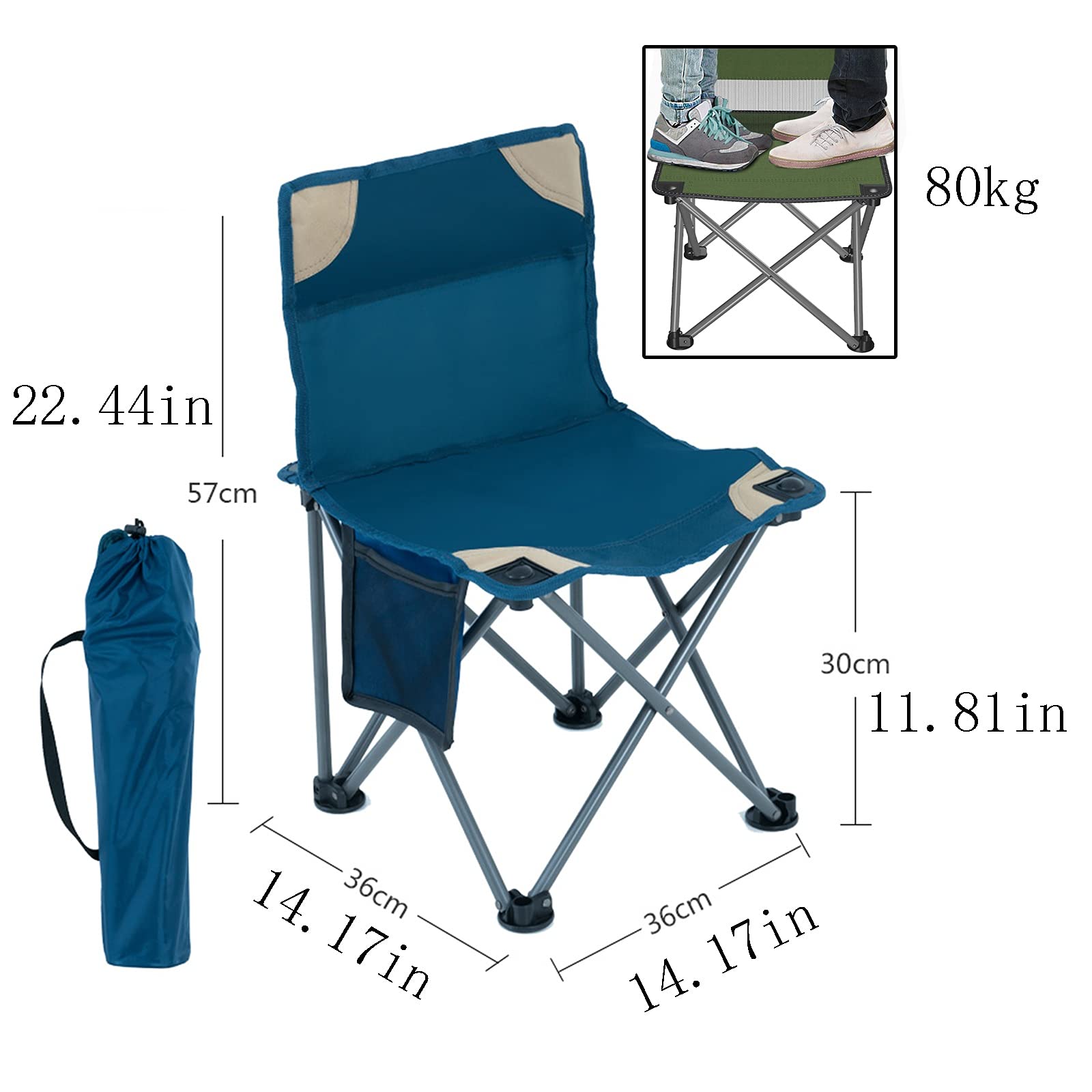 Portable Folding Camping Table and Chairs Set with Cup Holder & Carry Bag - Lightweight Oxford Cloth Picnic Table for Outdoor, Backyard, Beach, Hiking (3-Piece) - Perfect for Camping Trips, BBQs, Tailgating & Garden Parties