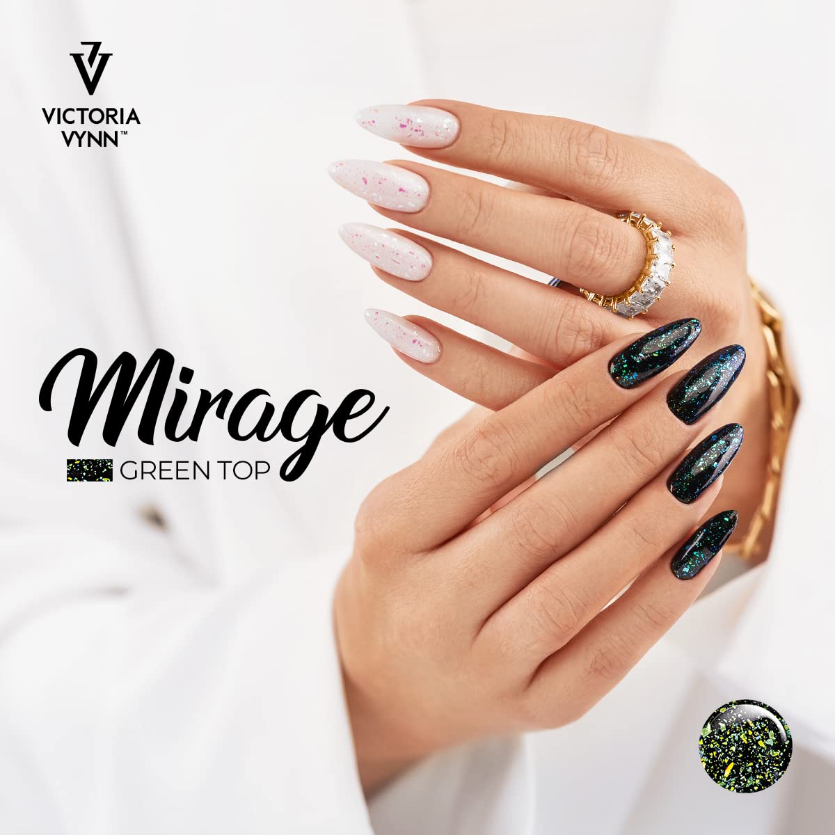 Victoria Vynn GEL POLISH Top Gold Mirage No Wipe UV LED Gel Polish - 8ml Long-Lasting Shine for Nail Salon & DIY Manicure at Home