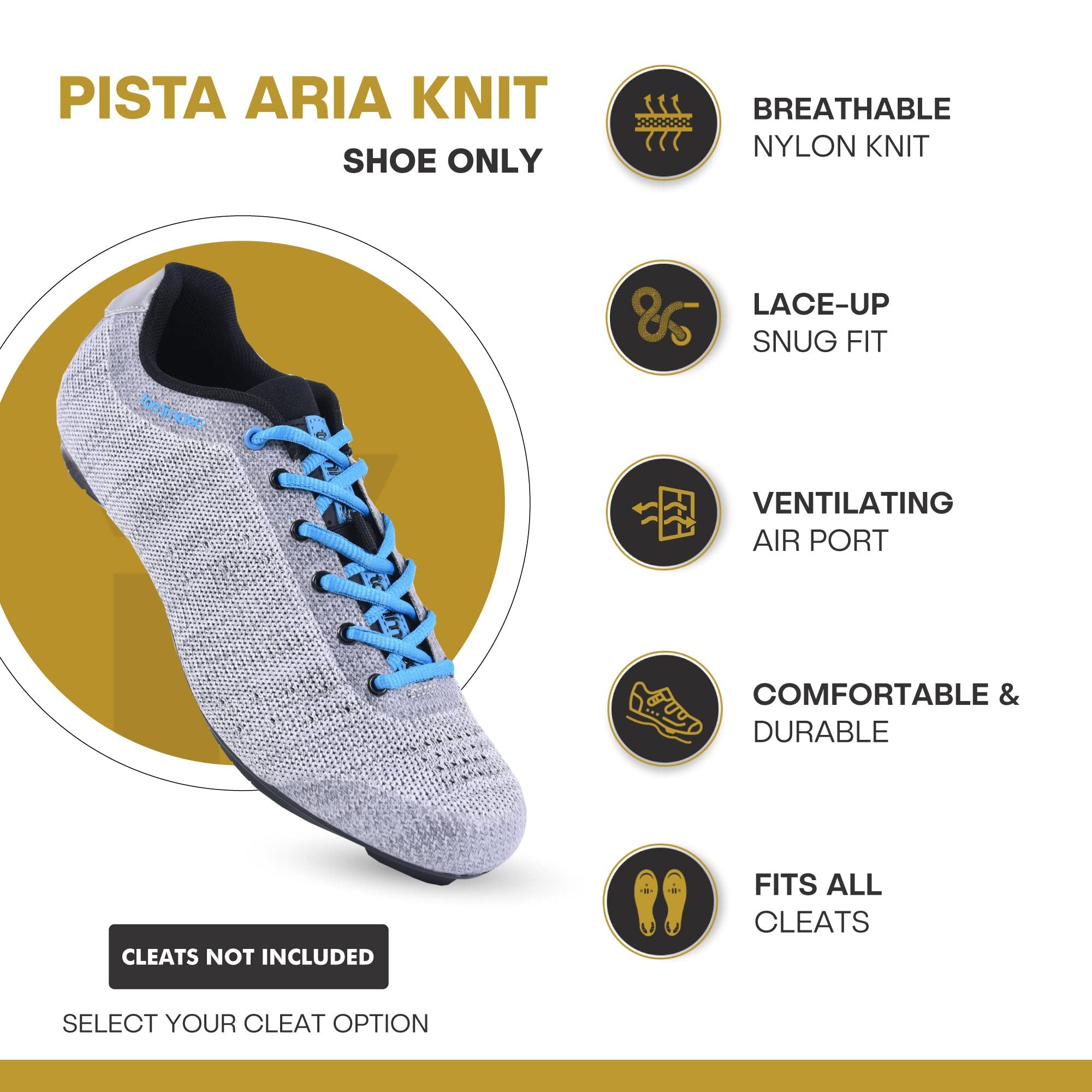 Tommaso Pista Women's Indoor Cycling Shoes - SPD & Delta Cleat Compatible for Peloton & Spin Bikes - Comfortable & Lightweight for Indoor Cycling, Spin Classes & Home Workouts