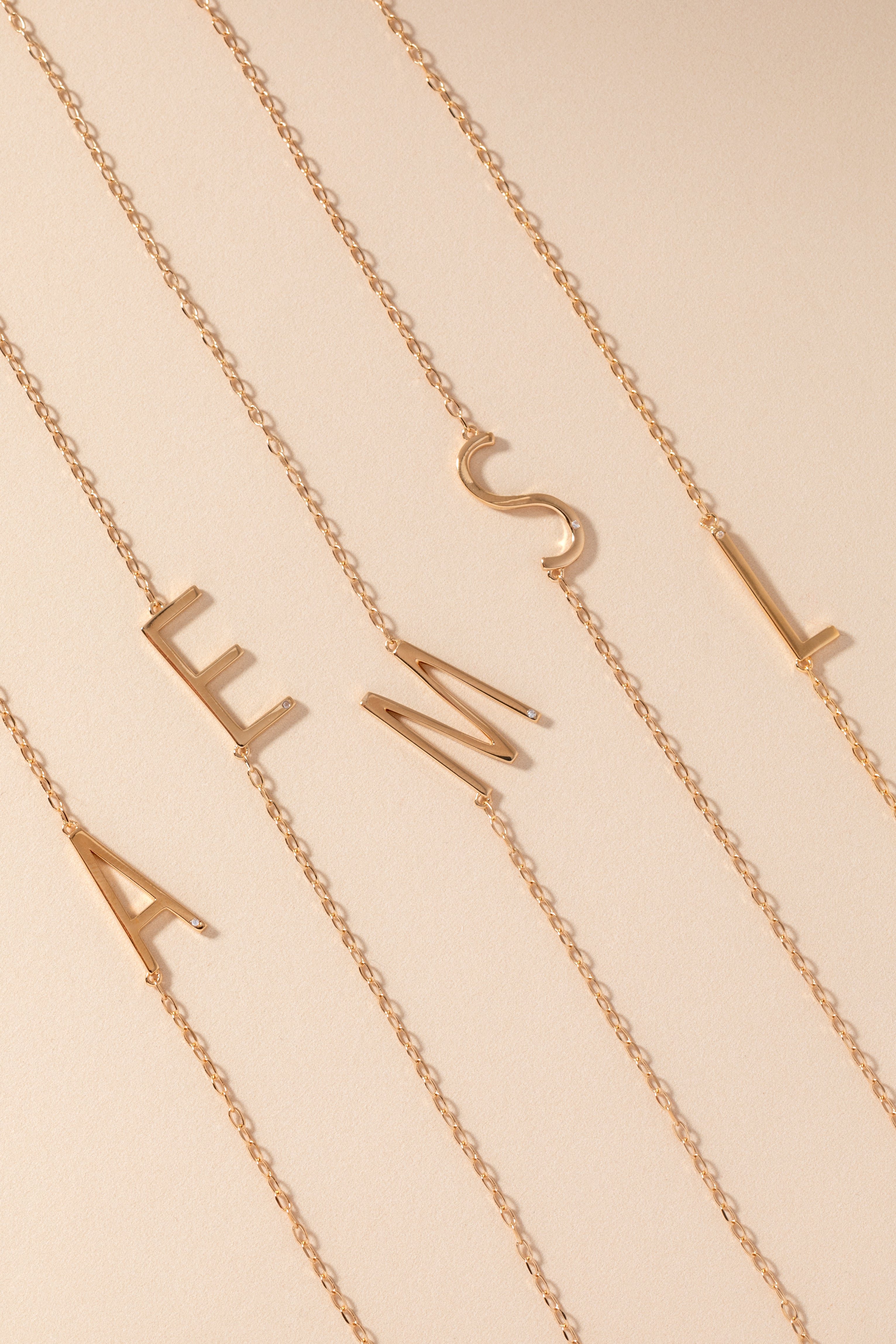 Precious Elongated Initial E Necklace - Elegant Personalized Jewelry for Women, Perfect for Gifts, Anniversaries & Special Occasions