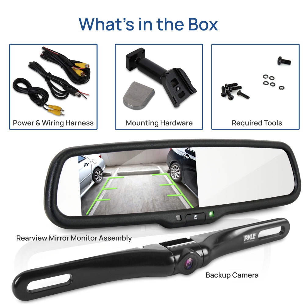 HD Car Backup Camera and Rearview Mirror Display Kit - Easy Installation, Night Vision, Waterproof for Safe Parking & Reversing | Perfect for SUVs, Trucks, RVs & Daily Commuting