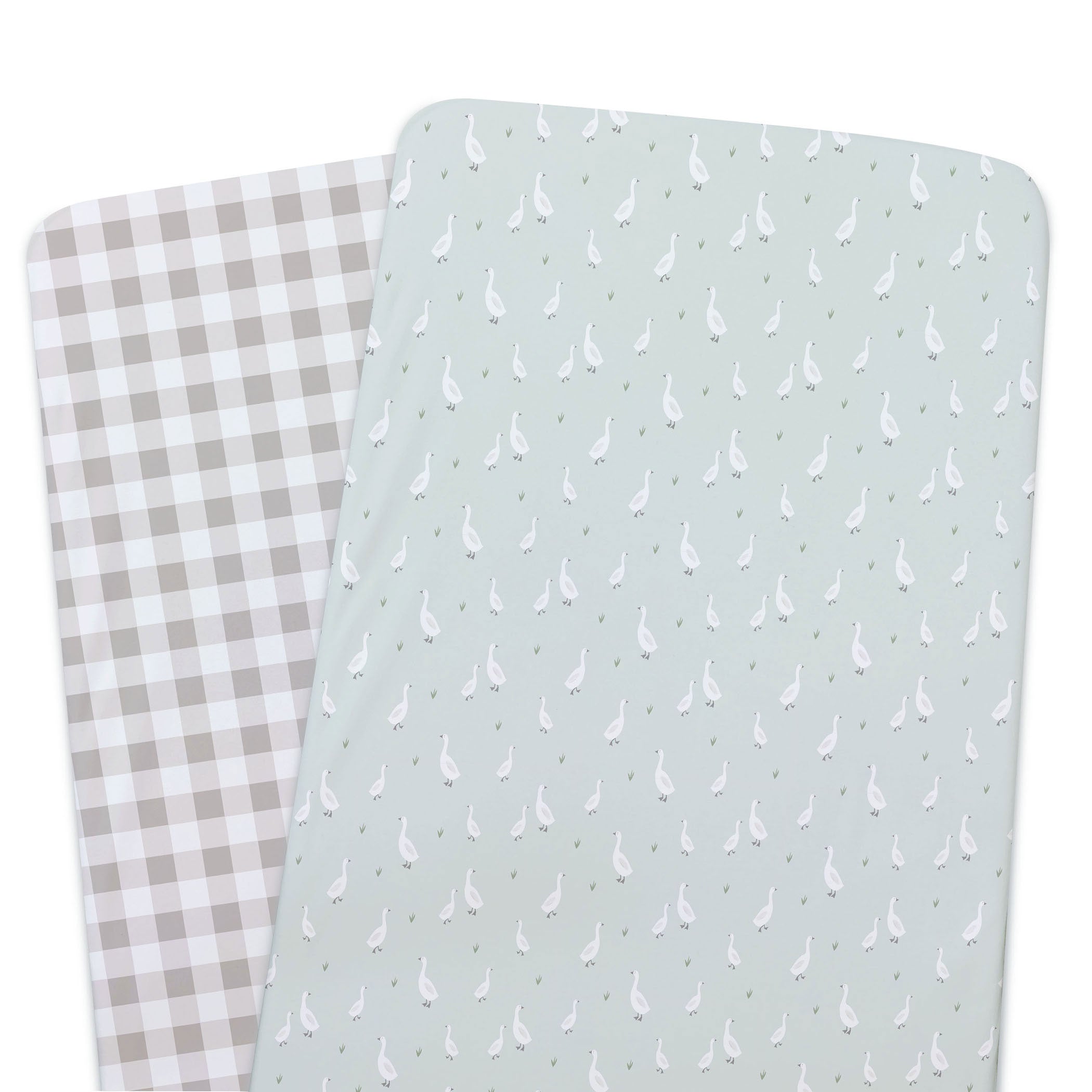2-Pack Jersey Cotton Co-Sleeper & Bedside Sleeper Fitted Sheets - Olive & Taupe - Soft Baby Bassinet Sheets for Nursery, Travel & Overnight Stays