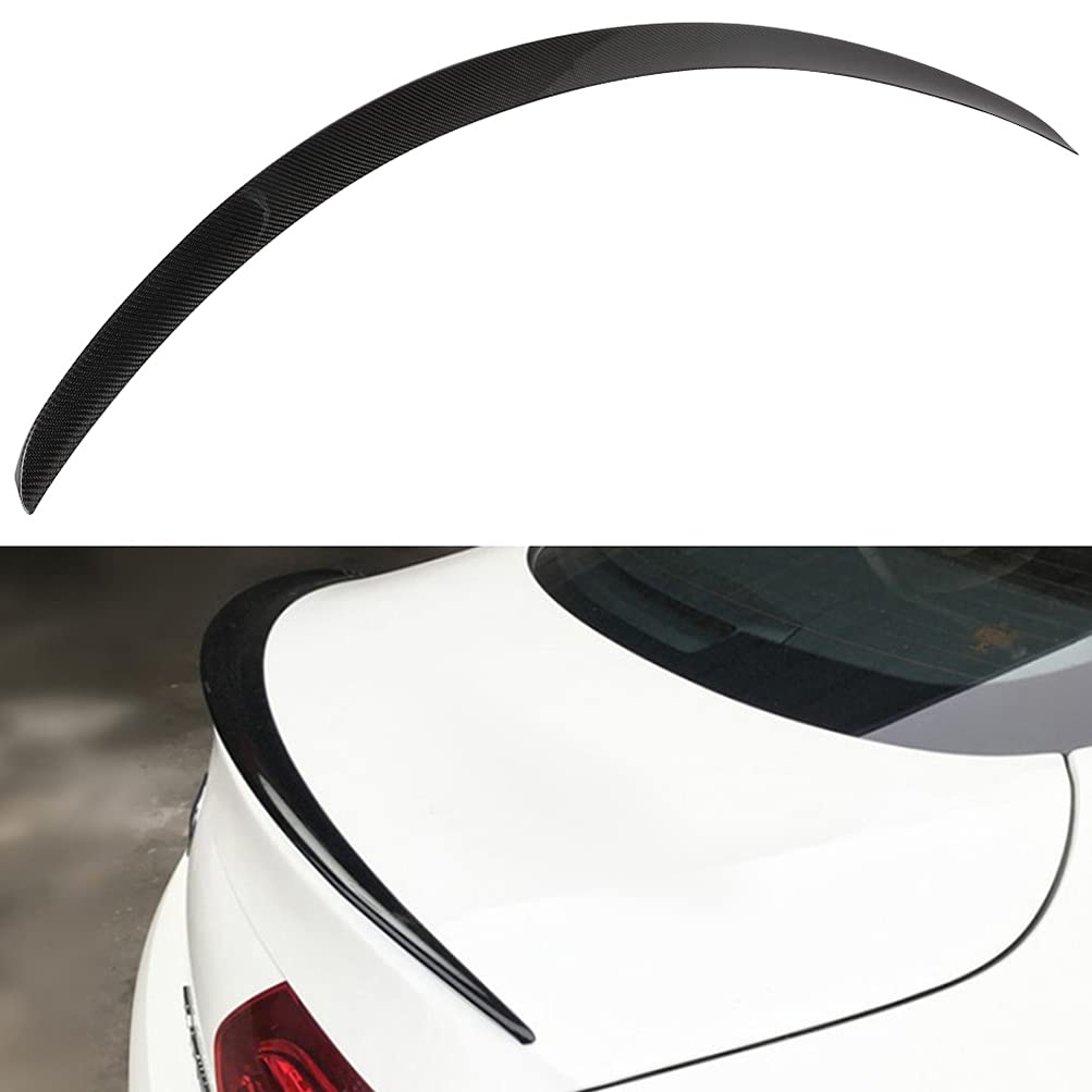SCITOO Glossy Black Carbon Fiber Rear Trunk Spoiler Wing Compatible with 2017-2018 Mercedes-Benz C180 - Enhance Style & Aerodynamics for Sedan Cars