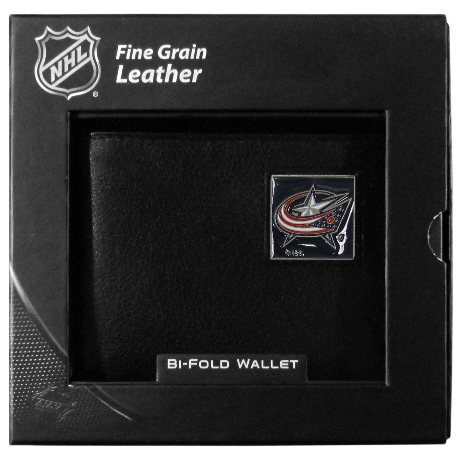 Genuine NHL Leather Bi-Fold Wallet for Men - Premium Gift Box Packaging - Perfect for Hockey Fans, Sports Enthusiasts & Everyday Carry