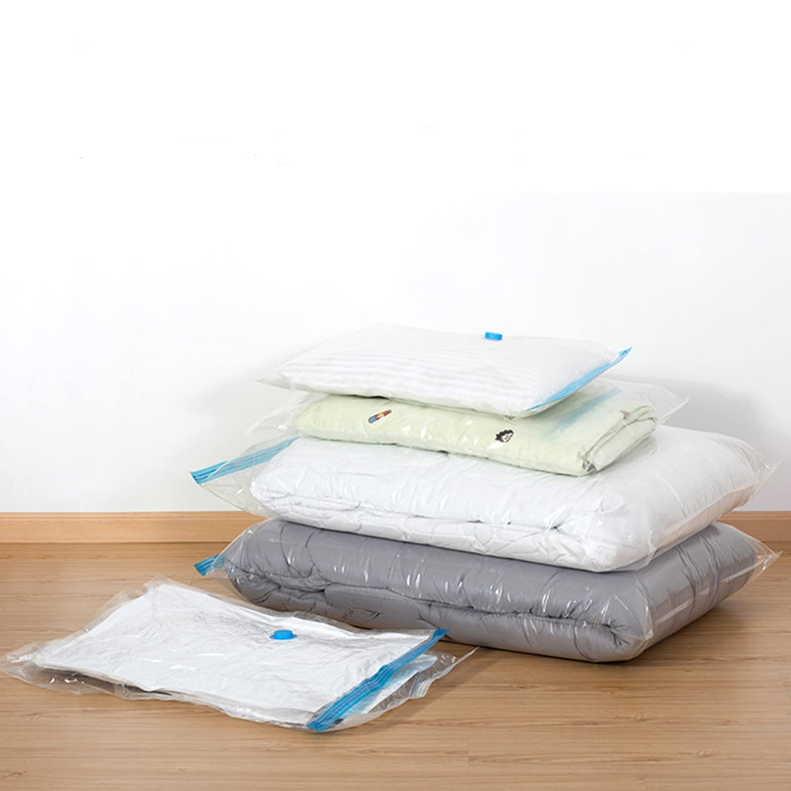 Vacuum Storage Bags for Clothes, Blankets & Bedding - 90x100cm Space Saving Compression Bags for Travel & Home Organization | Foldable Storage Solution for Seasonal Clothes, Comforters & Linens | No Pump Included (1 Pack)