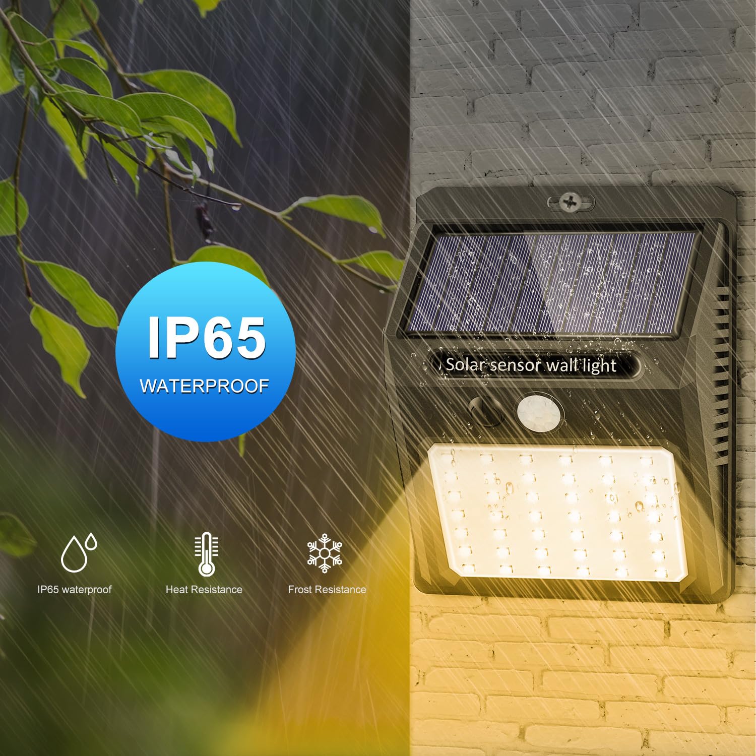 6 Pack Solar Motion Sensor Outdoor Lights - IP65 Waterproof Solar Fence Lights with 3 Lighting Modes (Warm White) for Garden, Pathway, Yard & House Security | Weatherproof Solar Powered Landscape Lighting