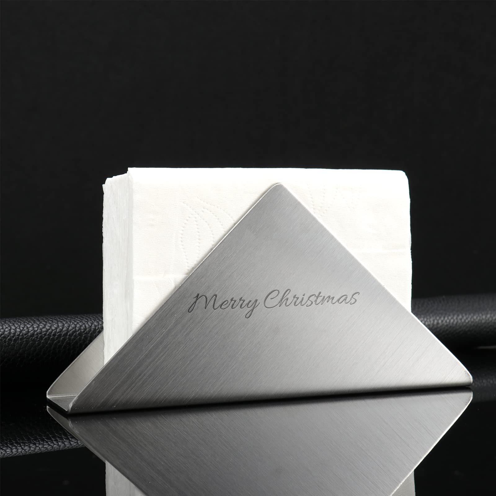 Personalized Stainless Steel Heavy Duty Napkin Holder - Country Style Kitchen & Bar Tableware for Dining Tables, Countertops - Golden (Perfect for Home Decor, Restaurants & Wedding Decorations)