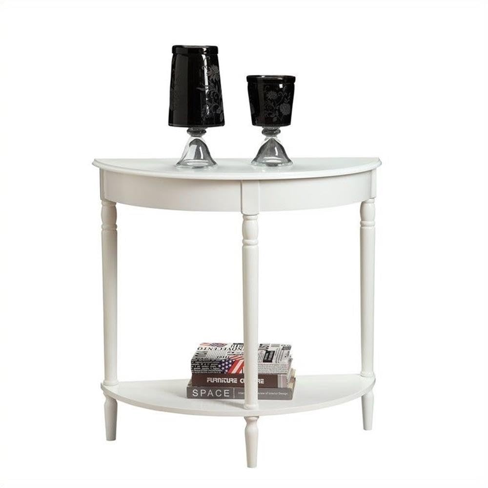 Pemberly Row White Entryway Table - Elegant Console Table for Hallway, Foyer & Living Room Decor - Perfect for Storage & Display
