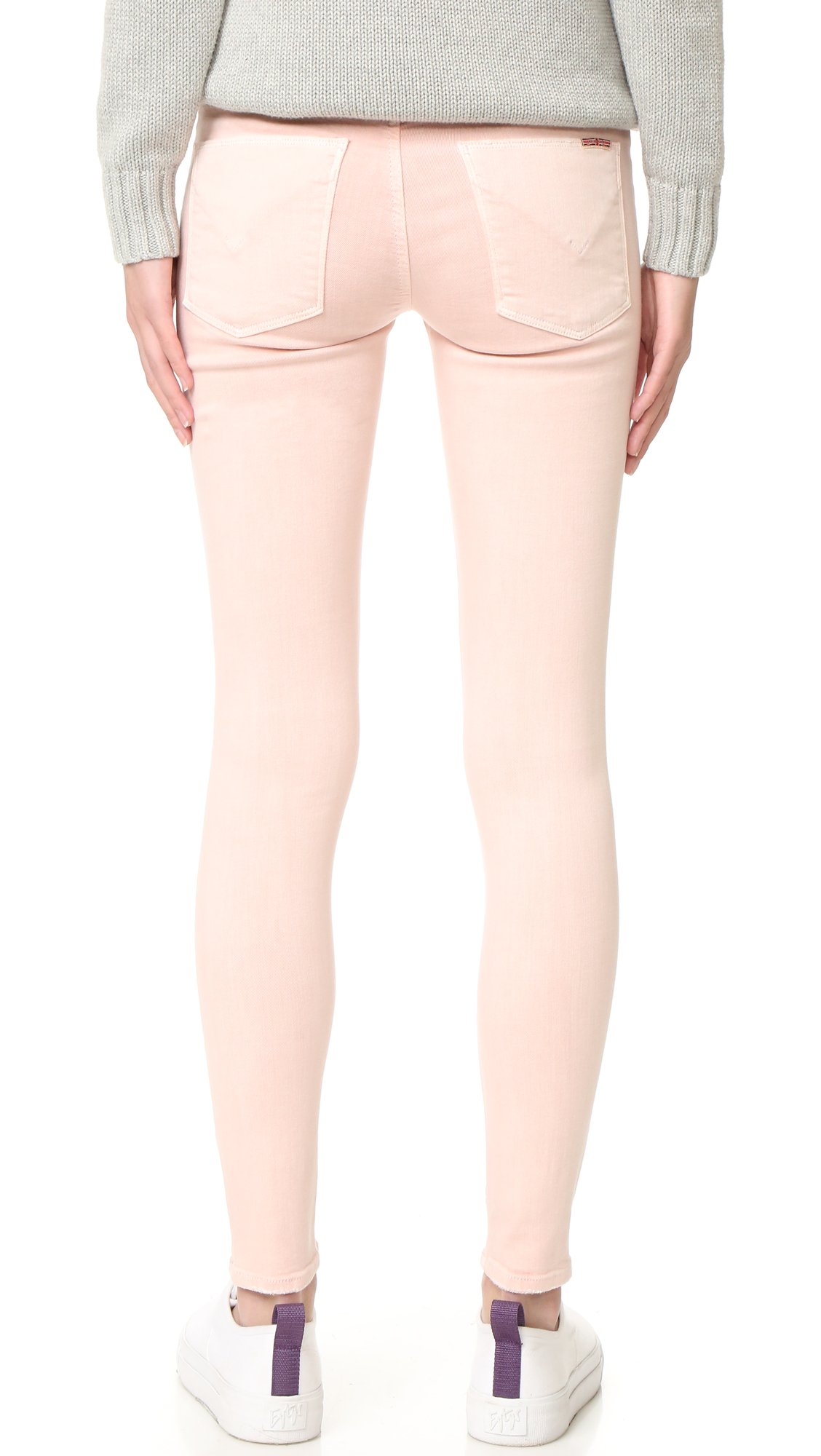 HUDSON Women's Nico Mid Rise Super Skinny Jeans - Stretch Denim Pants for Casual Wear & Night Out