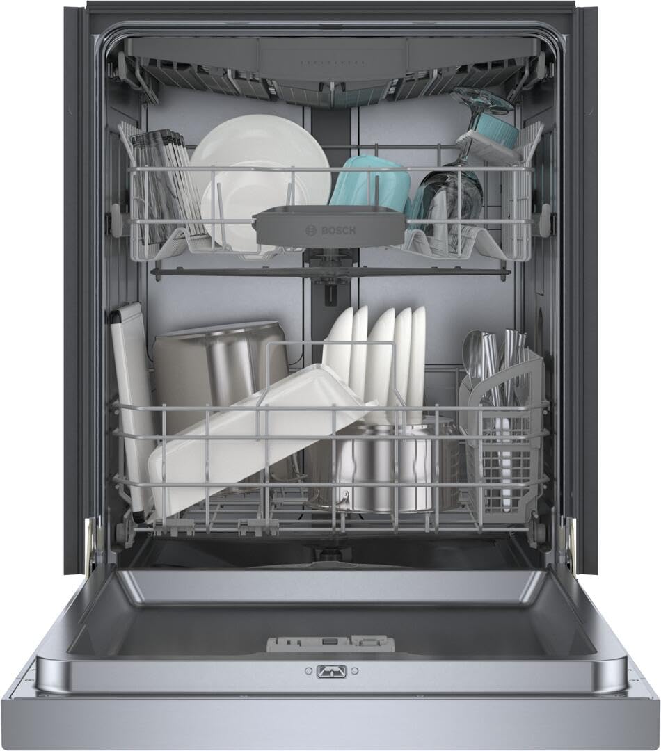 Bosch SHE53C85N 24 Inch Smart Built-In Dishwasher with Stainless Steel Interior - Perfect for Modern Kitchens, Small Spaces & Energy-Efficient Homes