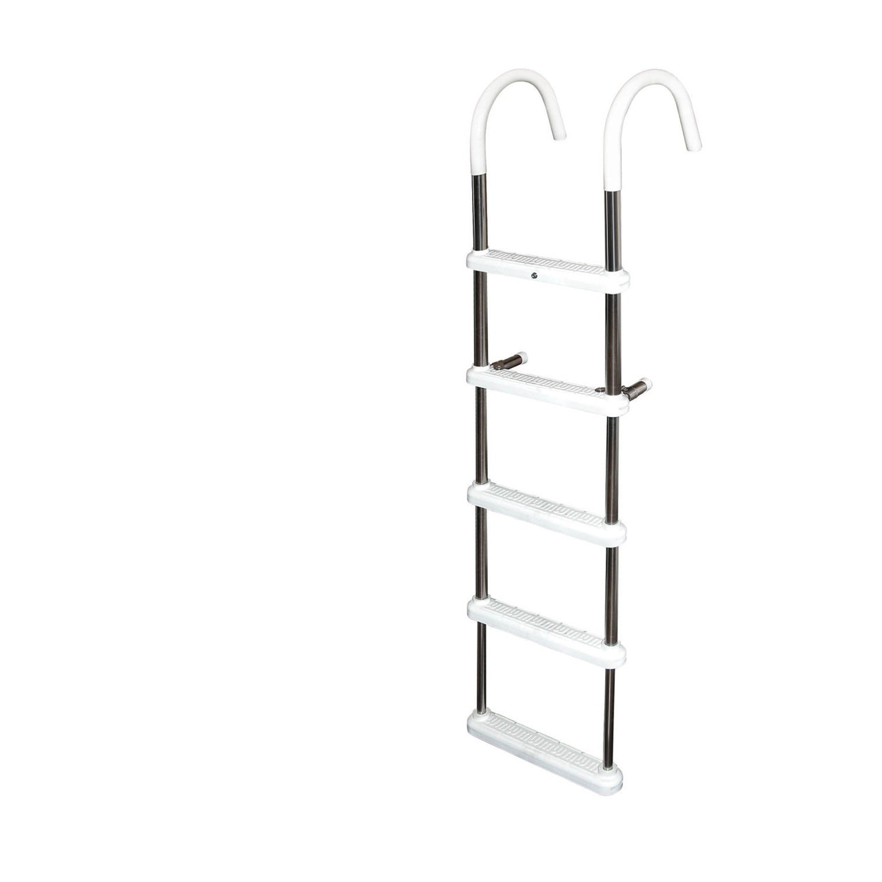 JIF Marine DMT5 Stainless Steel Gunwale Hook Ladder - Heavy Duty Boat Boarding Ladder for Easy Water Access | Perfect for Fishing, Swimming & Water Sports