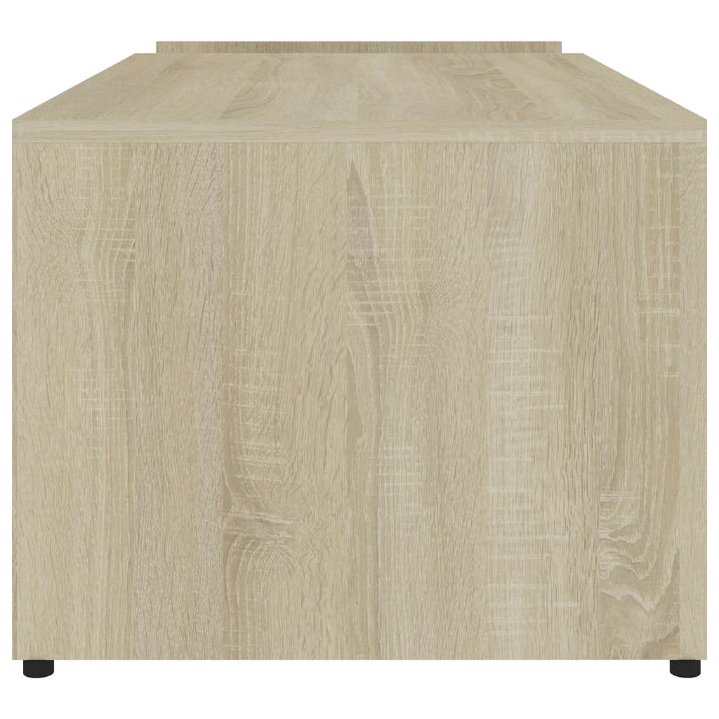 CHARMMA Modern Coffee Table - White & Sonoma Oak Finish, 35.4 x 17.7 x 13.8 Inches, Sturdy Chipboard Construction (14.3 kg) - Perfect for Living Room, Office, or Small Space Decor