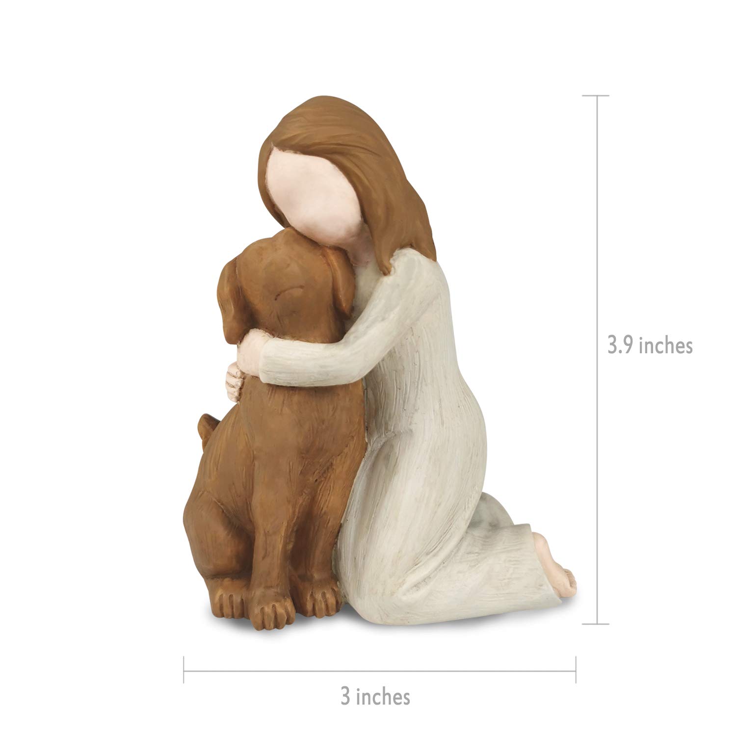 Angel Dog Figurine - Memorial Gift for Dog Lovers, Friendship Angel Statue for Pet Loss Comfort | Home Decor, Shelf Display, Sympathy Gift for Dog Owners