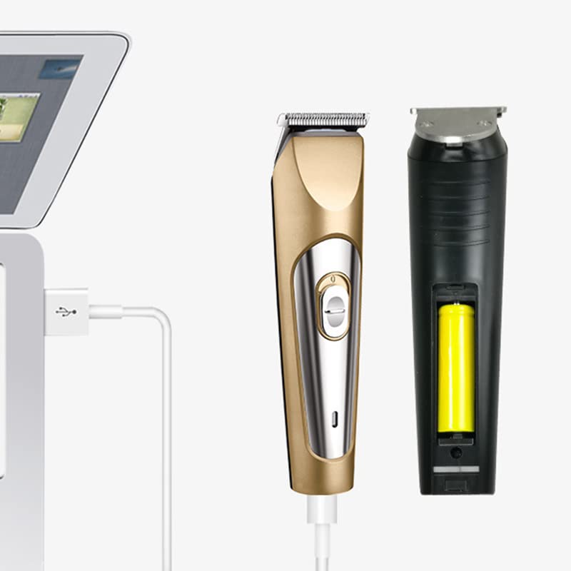 Professional Hair Clippers for Men - USB Rechargeable Electric Hair Trimmer & Shaver with Gold Finish | Barber Salon Tool for Home Haircuts, Beard Trimming & Grooming | Perfect for DIY Styling & Professional Use