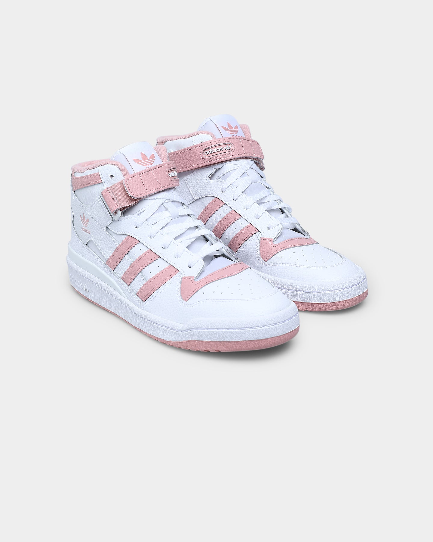Adidas Forum Mid Sneakers - Cloud White/Wonder Mauve/Cloud White | Retro Basketball Shoes for Men & Women | Perfect for Streetwear & Casual Outfits