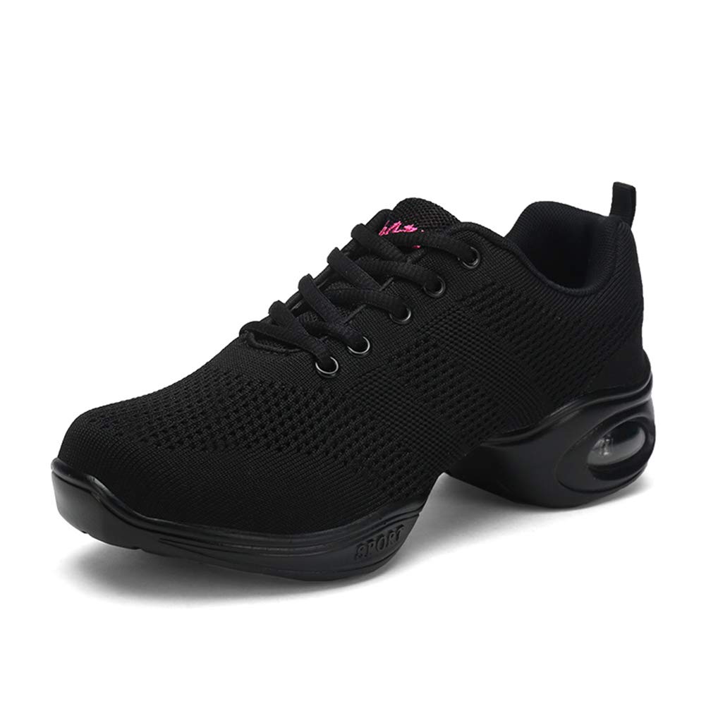 HROYL Women's Split Sole Dance Sneakers - Non-Slip Wear-Resistant Jazz Shoes for Fitness, Sports & Dance (Model 883-876) | Perfect for Jazz Classes, Dance Practice & Gym Workouts