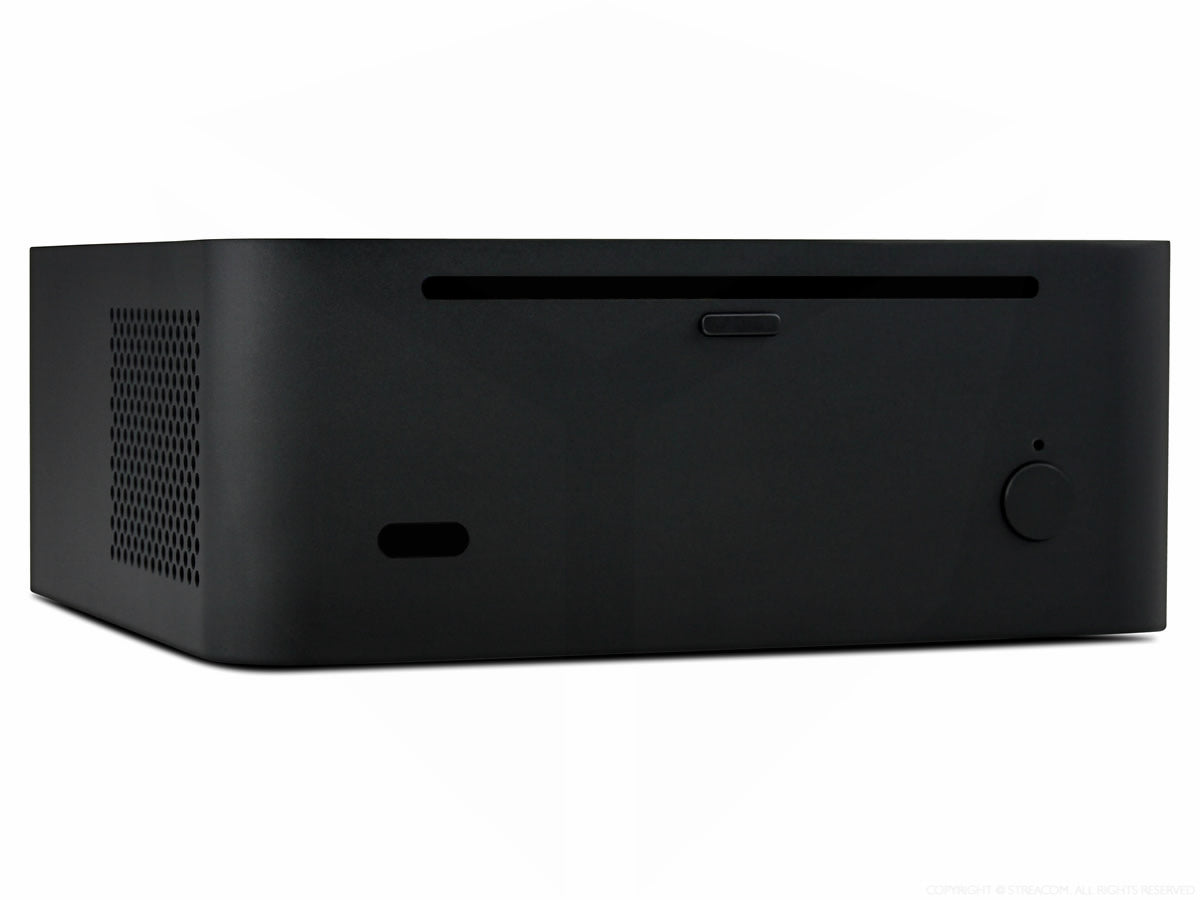 Streacom F1C Evolution PC Case - Silver or Black (ST F1C EVO / ST F1CWS EVO) | Compact Mini-ITX Chassis for Home Theater & Gaming PC Builds