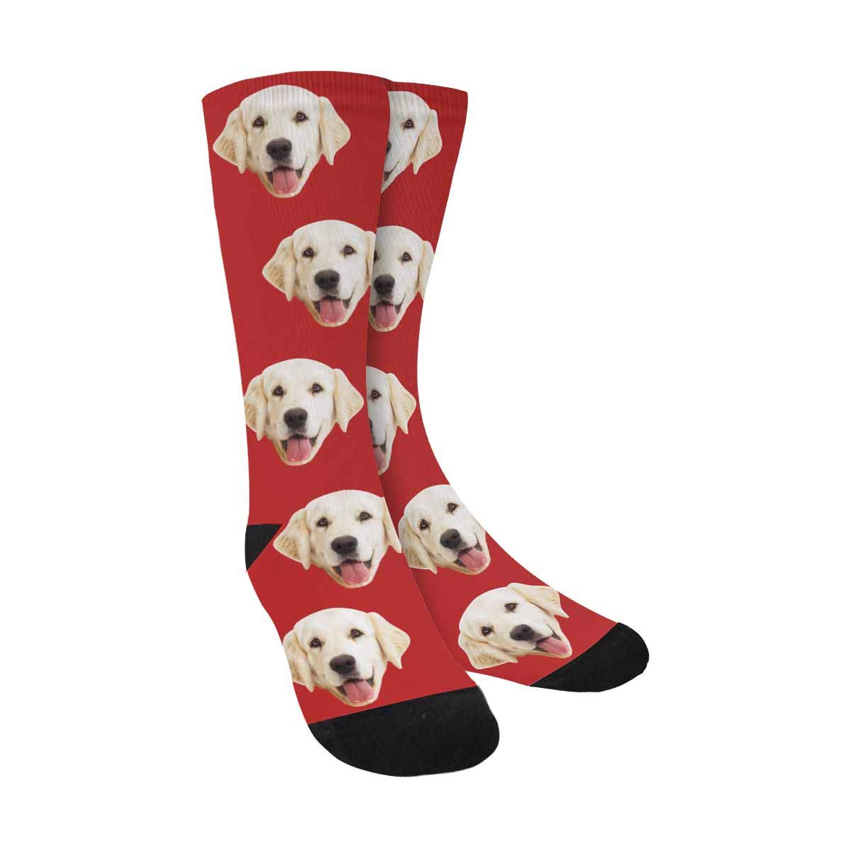 Custom Photo Socks - Personalized Pet Dog Face Crew Socks for Men & Women | Great for Gifts, Couples Matching & Unique Fashion Statement