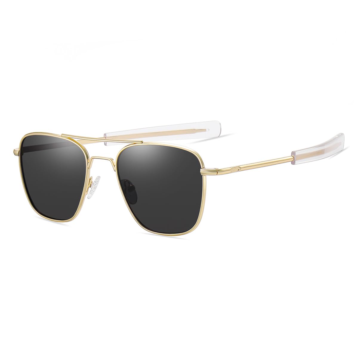Polarized Aviator Sunglasses for Men - Retro Military Style Square Shades with UV Protection - Perfect for Driving, Outdoor Sports & Fashion Accessories
