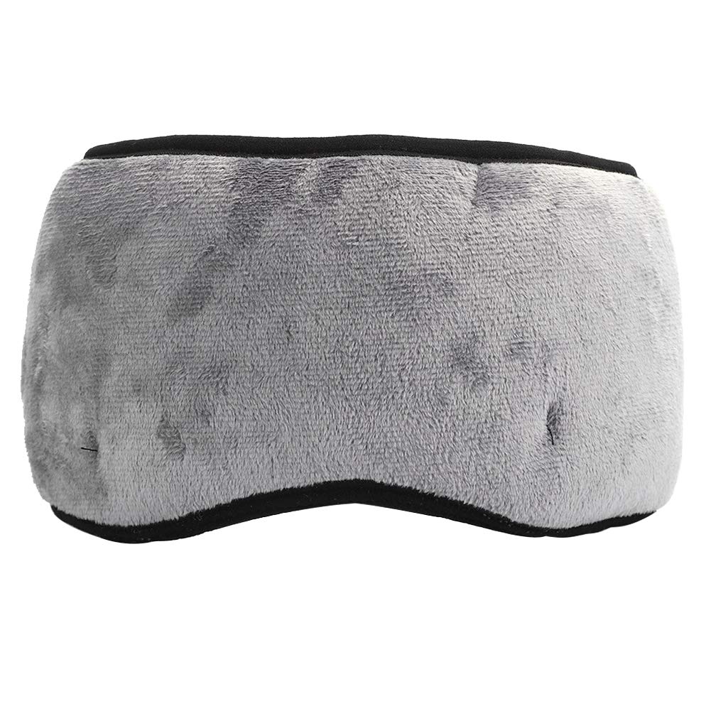 Bluetooth 5.0 Sleep Headphones Headband with Eye Mask - Wireless Music Headphones for Sleeping, Travel & Relaxation - Soft Comfortable Sleep Mask for Side Sleepers (Gray) - Perfect for Airplane, Meditation & Nighttime Use