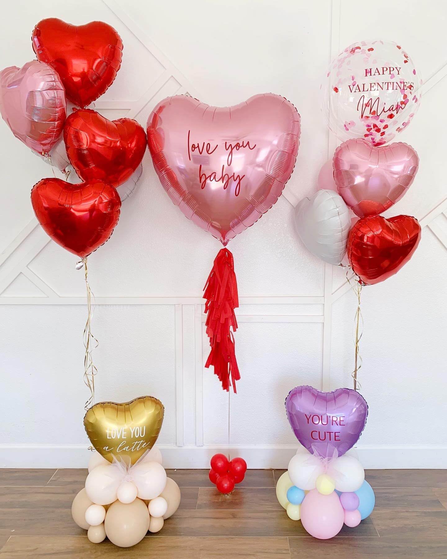 12-Pack 18 Inch Red Heart Shaped Balloons | Romantic White & Pink Valentine's Day Balloons for Wedding Proposals, Bridal Showers, Engagement Parties & Anniversary Decorations | Perfect for Valentine's Day, Weddings & Romantic Celebrations