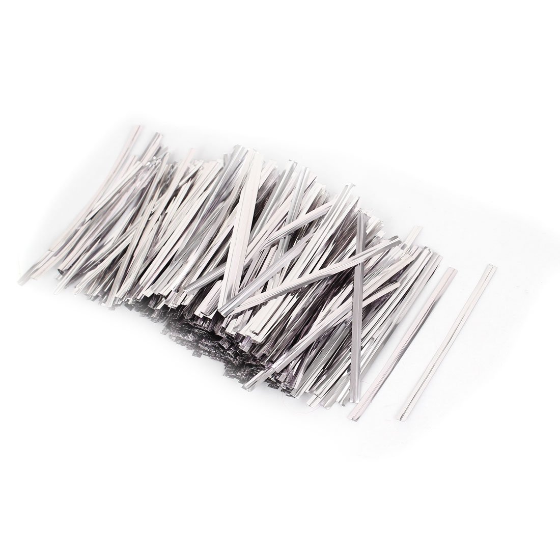 2400 Pcs Silver Tone Bread Bags Packaging Twist Cable Ties - 8cm Long for Bakery, Grocery & Food Storage | Durable Plastic Closures for Freshness