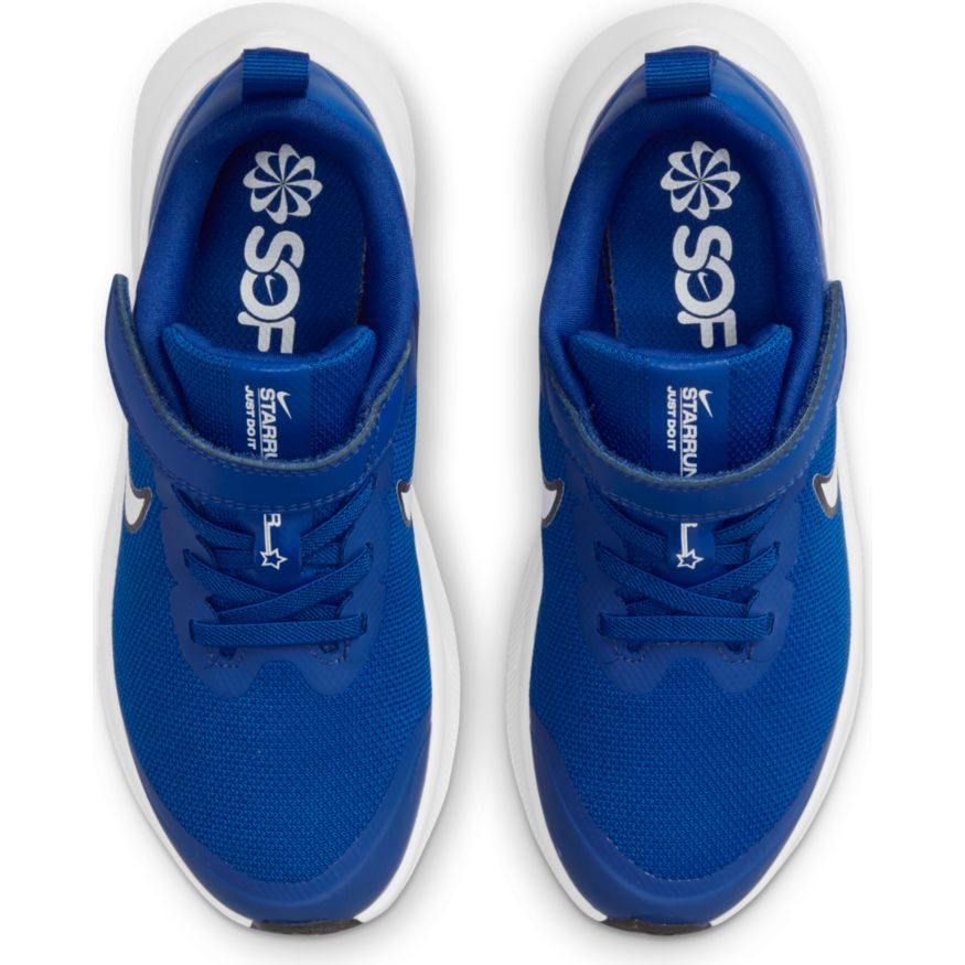 Nike Game Royal/White Star Runner 3 Kids' Running Shoes - Lightweight Comfortable Sneakers for Boys & Girls - Perfect for School, Sports & Daily Activities