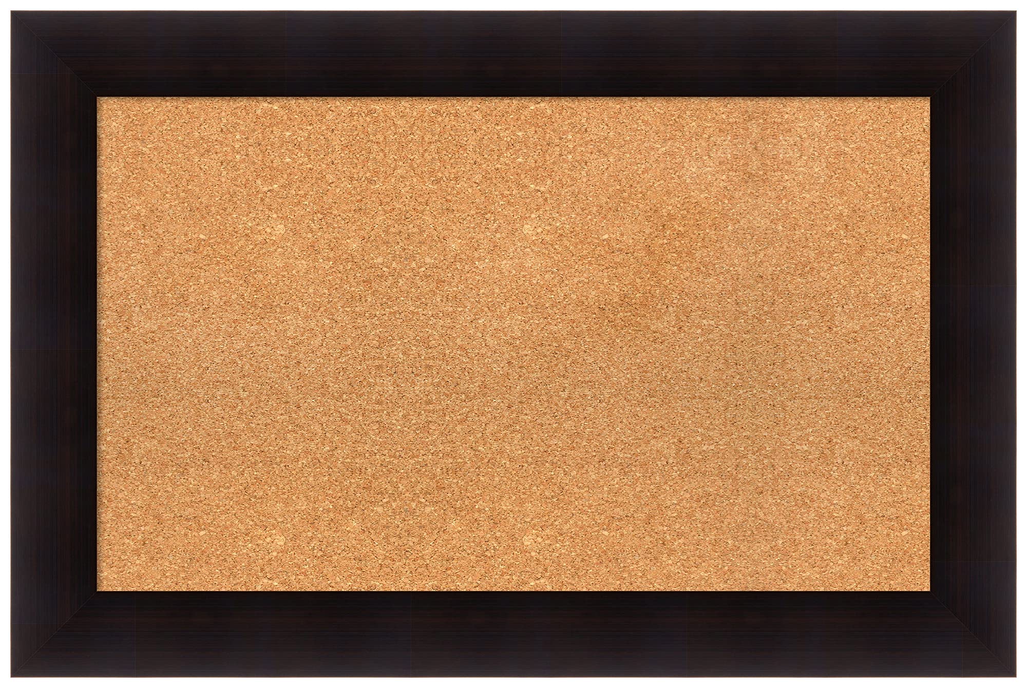 Natural Custom Cork Bulletin Board 36x24 Inches - Multiple Sizes Available with Portico Espresso Wood Frame - Pin Board for Office, Home & Classroom Organization - Perfect for Notes, Photos & Reminders