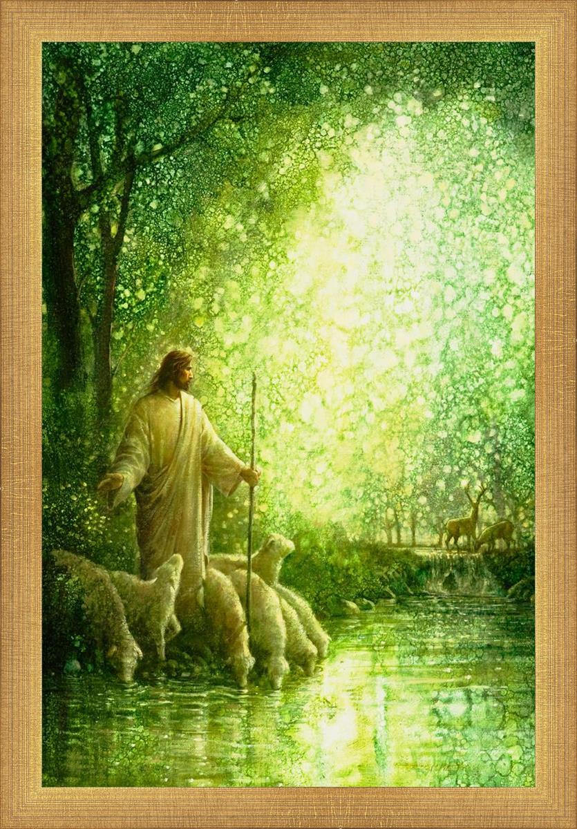 Feed My Sheep By Yongsung Kim - Inspirational Christian Wall Art for Home & Church Decor - Perfect for Living Room, Bedroom & Office
