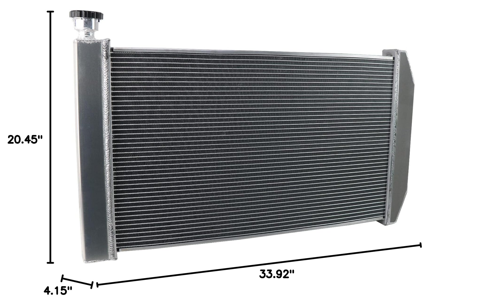 4 Row Aluminum Radiator Shroud with Fan Relay for 1988-1999 Chevy GMC C1500 C2500 C3500 K1500 K2500 K3500 Pickup Trucks - 28