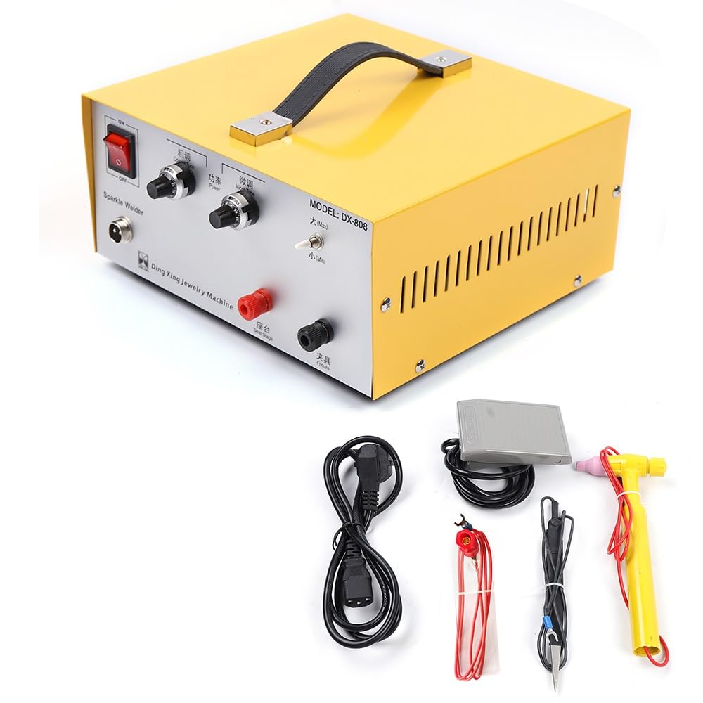 80A 110V Jewelry Spot Welder Machine for Gold & Silver - Pulse Sparkle Welding Tool, Electric Soldering for DIY Jewelry Making & Repair - Perfect for Rings, Chains & Small Metal Crafts