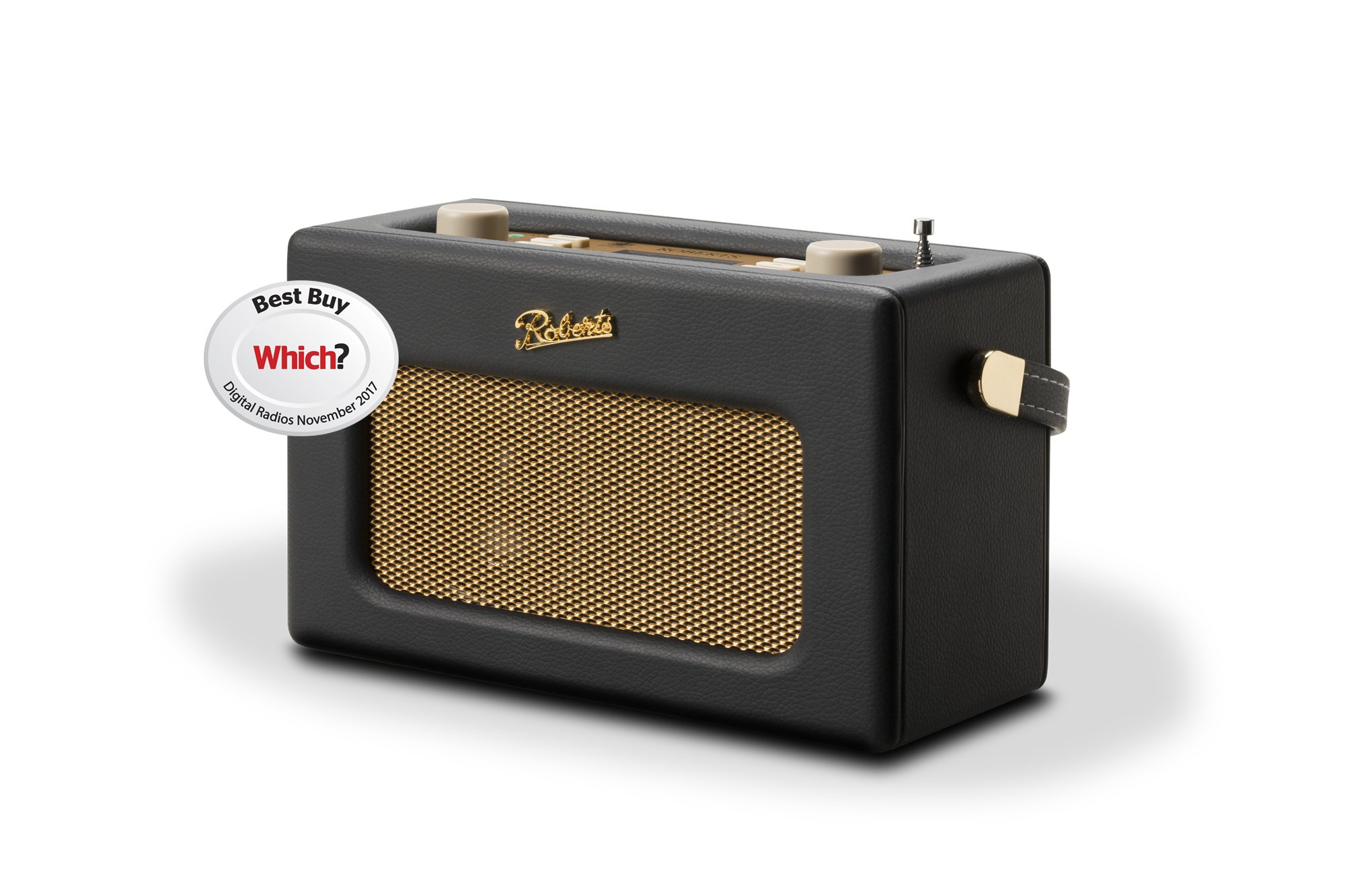 Roberts Revival FM/DAB/DAB+ Digital Radio with Bluetooth - Portable Wireless Radio for Home, Office, and Travel - Black