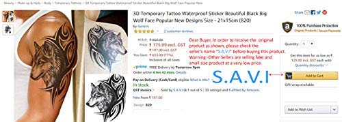 3D Skull Cross Pink Rose Flower Temporary Tattoo Sticker for Women & Men - 21x15cm Black Body Art (1PC) | Perfect for Halloween, Parties, Festivals & Costume Events