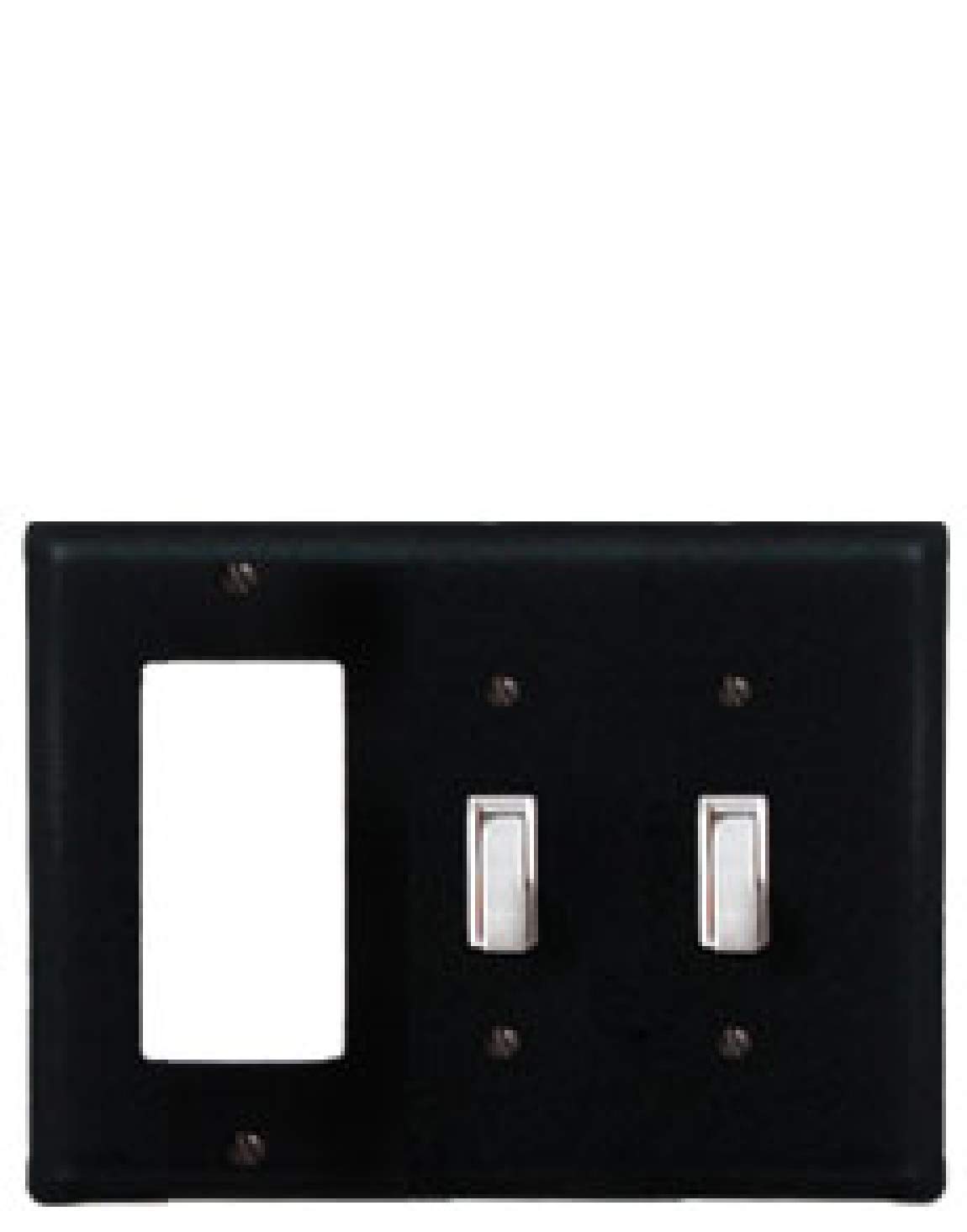 Village Wrought Iron GFCI Double Switch Cover Plate - Rustic Electrical Outlet Cover for Home, Office & Outdoor Use