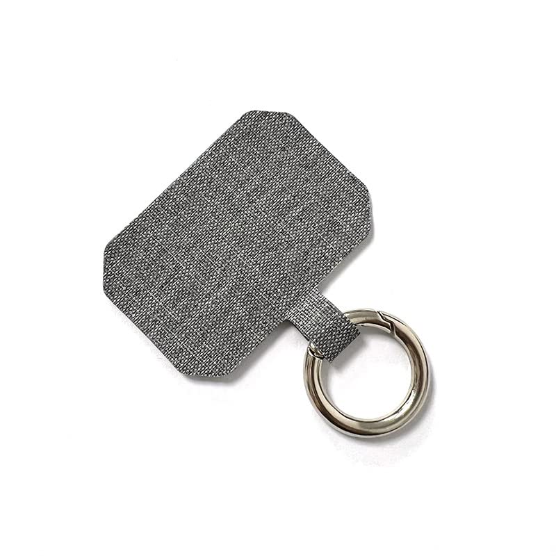 Universal Phone Tether Tab Phone Lanyard Patch 6 Pack - Secure Hands Free Holder with Connector Card for Phone Strap, Necklace Tender-Grey - Ideal for Travel, Workouts, and Outdoor Activities