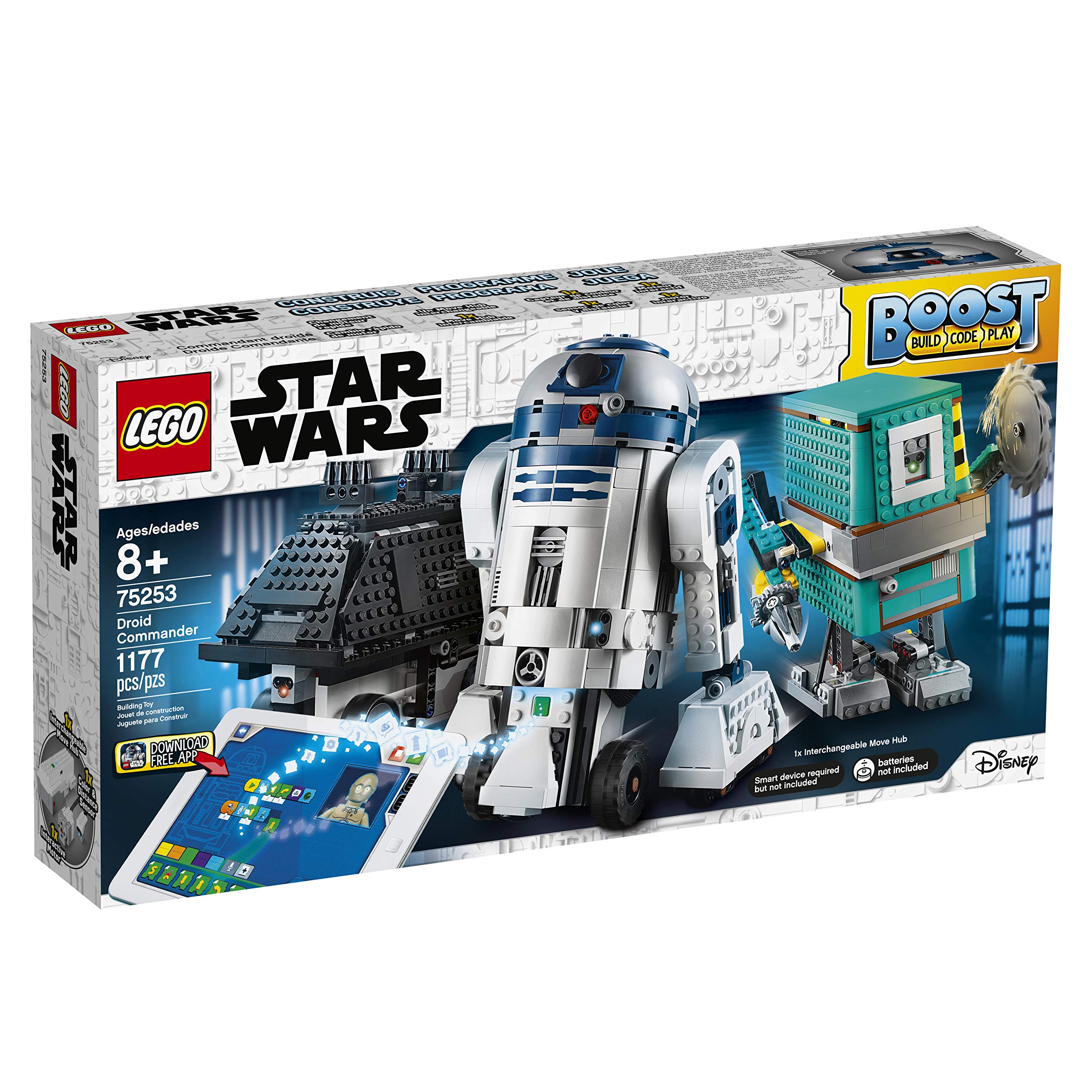 LEGO Star Wars Boost Droid Commander 75253 Building Kit - R2-D2 Robot Toy with 1,177 Pieces for Kids to Learn Coding | STEM Educational Toy for Boys & Girls | Perfect for Playtime, Birthday Gifts & Star Wars Fans