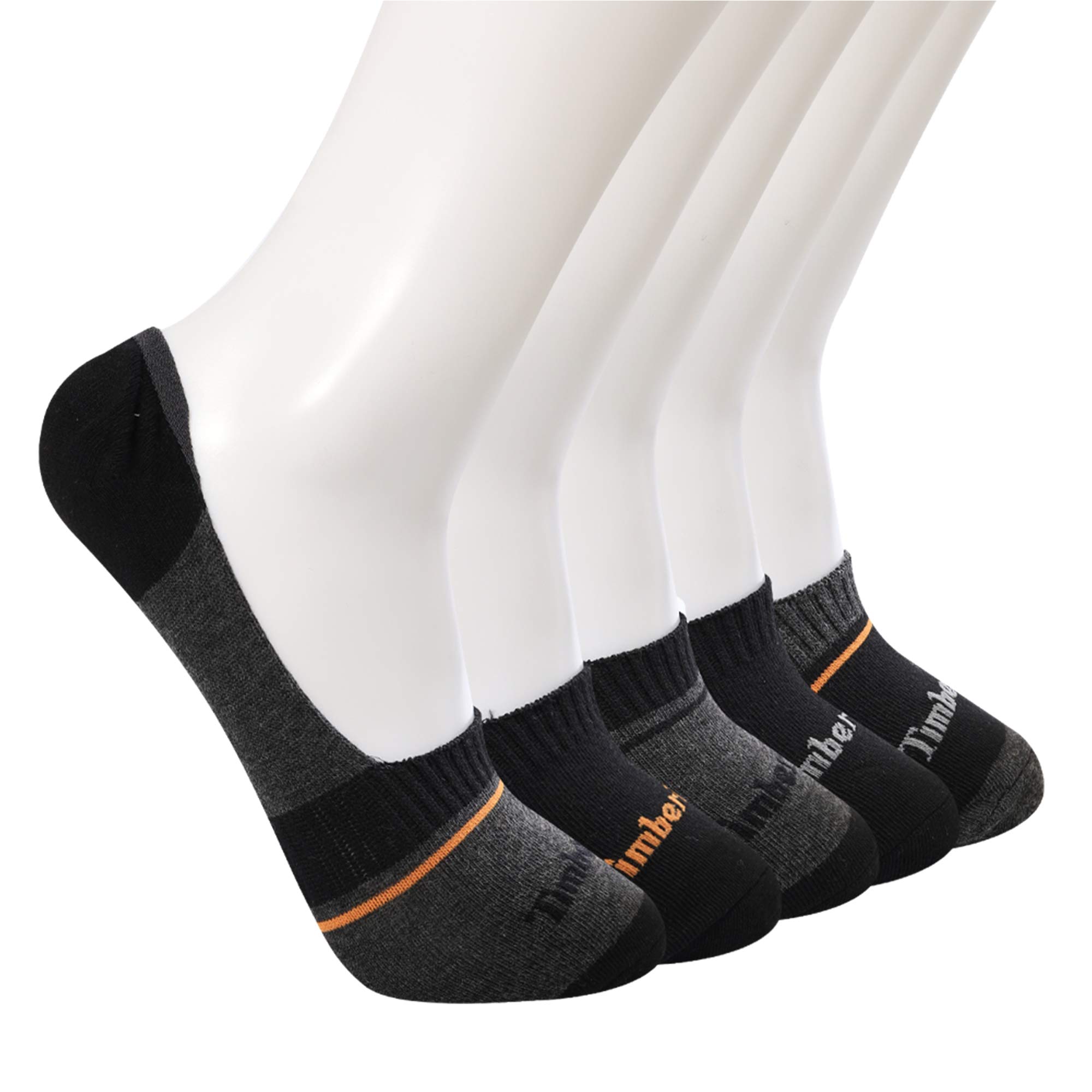 Timberland Men's 5-Pack No Show Liner Socks - Breathable & Comfortable Invisible Socks for Casual Wear, Sneakers & Athletic Shoes