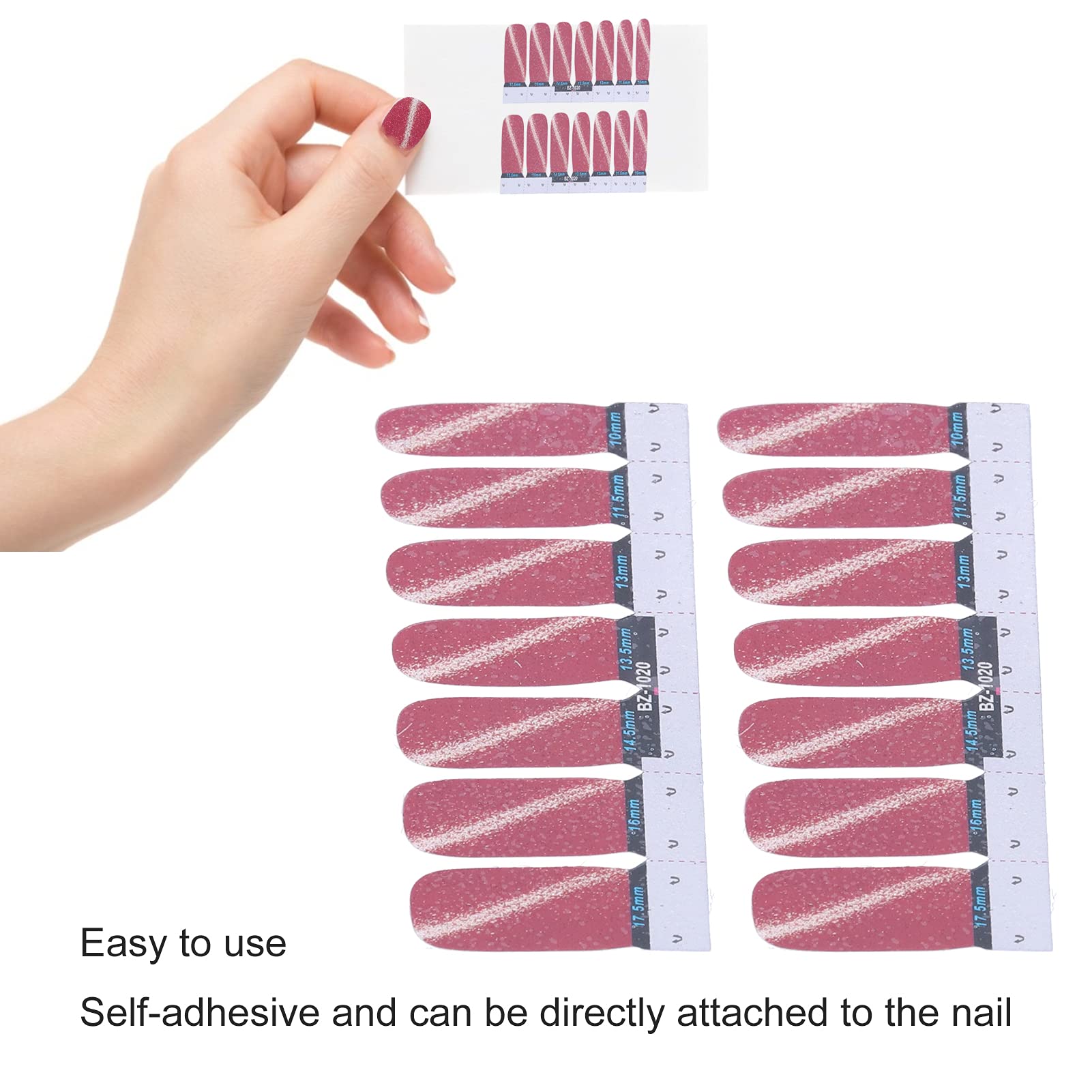 Premium Nail Polish Decals - 20 Unique Nail Art Stickers for Salon & Home Manicures | Waterproof DIY Nail Designs for Parties, Weddings & Special Occasions