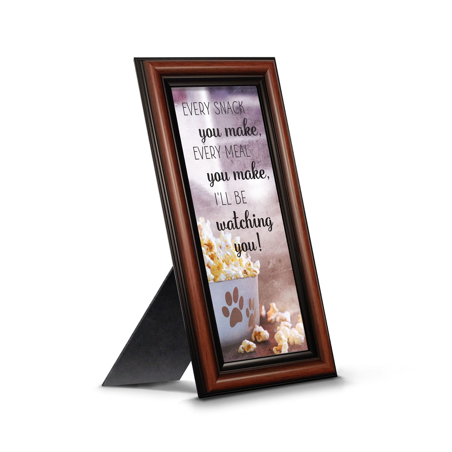 Crossroads Home Décor Dog Picture Frame with Snacks Design - Paw Print Wall Art for Pet Lovers - Perfect for Living Room, Bedroom, or Nursery Decor (7435W)