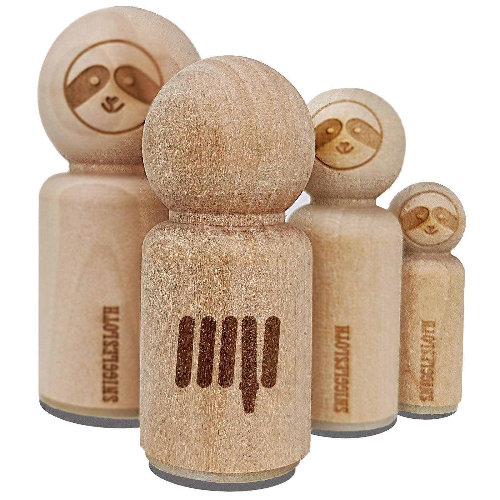 Fire Hose Firefighter Icon Rubber Stamp - 1 Inch Medium Self Inking Stamp for Crafting, Planners, Scrapbooking & DIY Projects