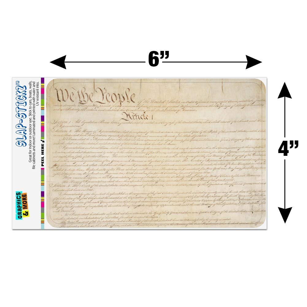Constitution of The United States of America Wall Art - Patriotic Home & Office Decor - Perfect for Living Room, Study, or Business Sign