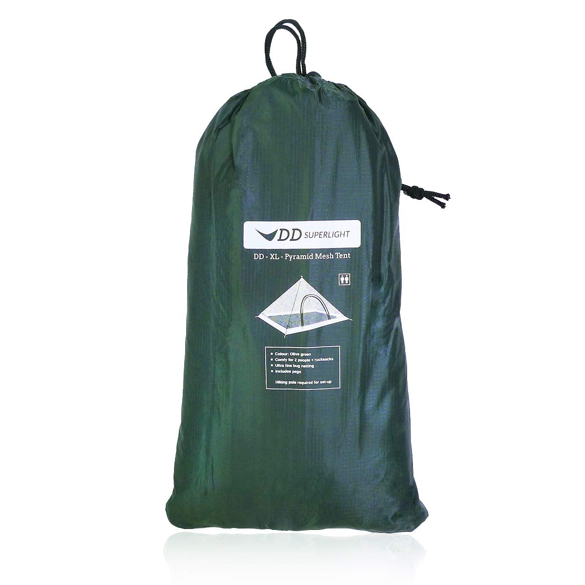 DD HAMMOCKS - DD XL Pyramid Mesh Tent - Ultralight 2-Person Mosquito Proof Camping Tent for Hiking, Backpacking & Outdoor Adventures - Perfect for Summer Camping & Backcountry Exploration