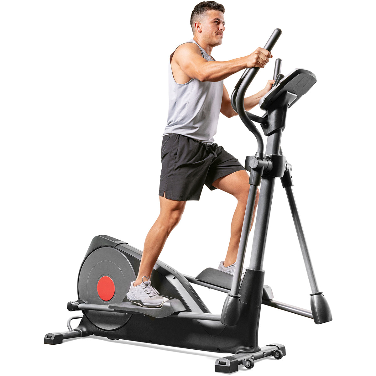 Pre Programmed Elliptical Trainer with 18 Inch Stride - Home Gym Cardio Machine for Weight Loss & Full Body Workout - Perfect for Small Spaces & Apartment Fitness