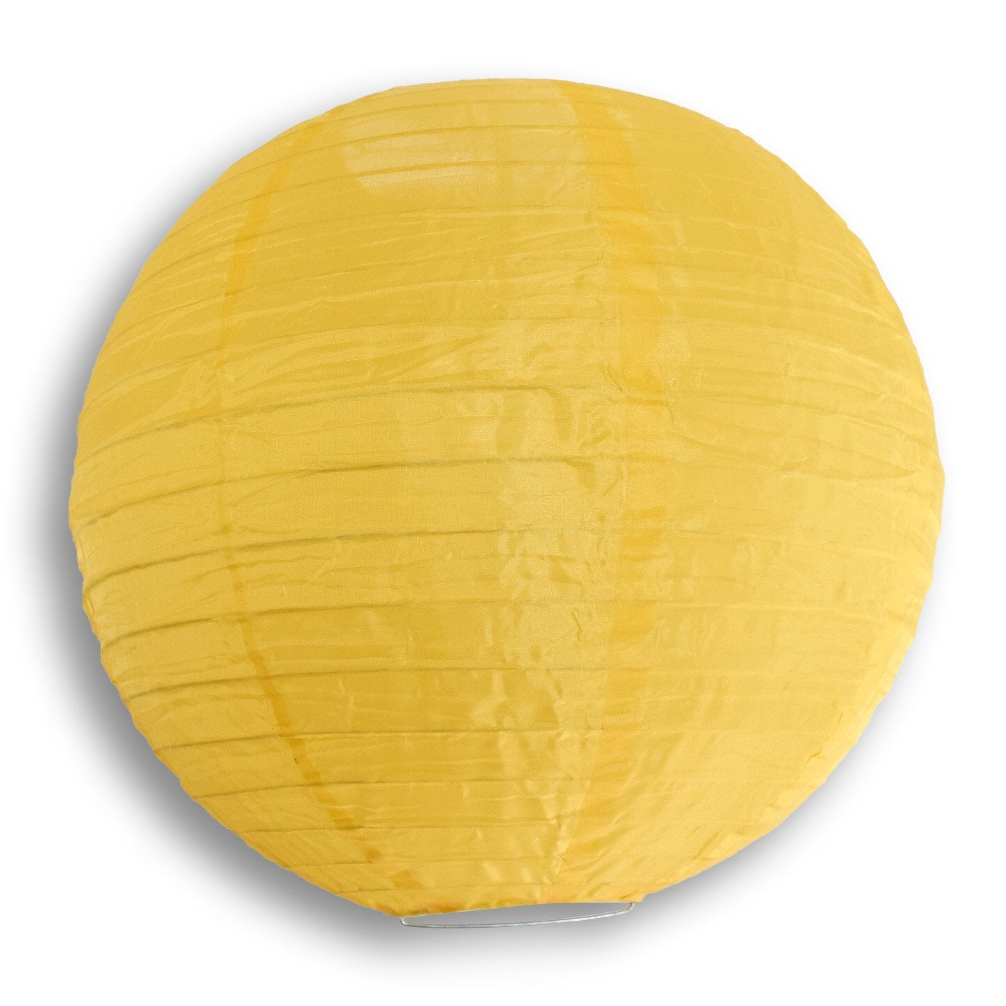 36 Golden Yellow Jumbo Shimmering Nylon Lanterns - Even Ribbing, Durable Outdoor Hanging Decorations for Patio, Garden & Party Lighting