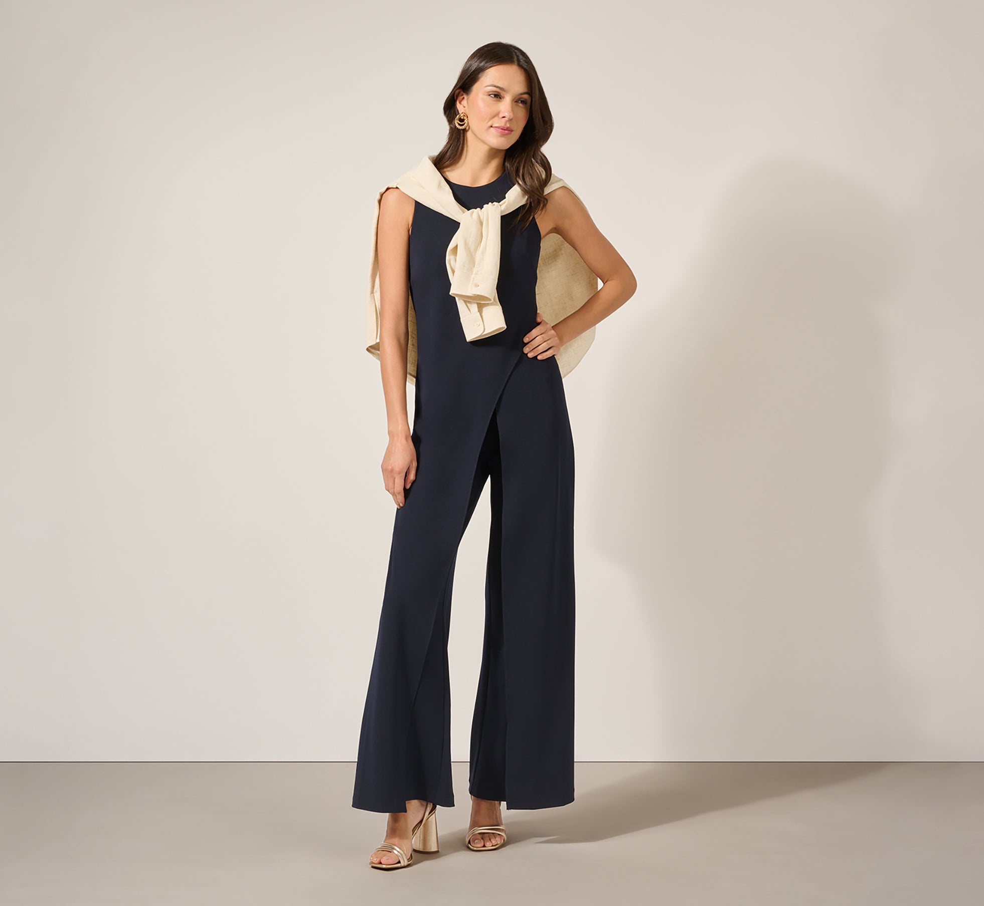 Sleeveless Asymmetrical Jumpsuit for Women - Elegant Midnight Blue One Piece Romper | Perfect for Summer Parties, Date Nights & Beach Vacations